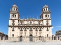 The historic cathedral in Jaen, Spain. View of main facade of Saint Mary square plaza de Santa Maria