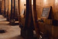 Historic cellar for the aging of barolo wine