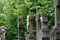 Campo Santo, Sint-Amandsberg, Belgium: stone crosses and historic graves