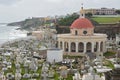 Historic Cemetery and Coastline of Old San Juan Puerto Rico Royalty Free Stock Photo