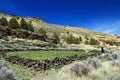 Historic Cemetery from Modoc War below Gillem Bluff, Lava Beds National Monument, Tule Lake, California, USA Royalty Free Stock Photo