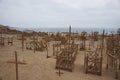 Historic Cemetery at Pisagua, Chile Royalty Free Stock Photo