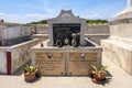 Historic cemetery of the proclaimed Kingdom of Tavolara royal family Bertoleoni of Isola Tavolara island on Tyrrhenian Sea off