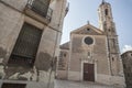 Historic center, ancient street building and church in Vilanova