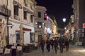 Historic center of Bucharest, Romania at night Royalty Free Stock Photo