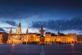 Historic center of Ceske Budejovice at night, Czechia Royalty Free Stock Photo