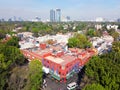 Historic center of Coyoacan in Mexico City, Mexico Royalty Free Stock Photo