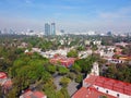 Historic center of Coyoacan in Mexico City, Mexico Royalty Free Stock Photo