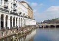 Historic center Hamburg at towncanal Kleine Alster