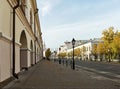 The historic center of Kazan, Kremlin Street, in the background are the Church and Kul Sharif