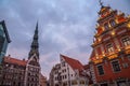 Historic center of Riga with old and modern buildings Royalty Free Stock Photo