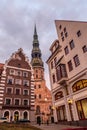 Historic center of Riga with old and modern buildings Royalty Free Stock Photo