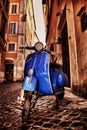Vespa blue in Rome