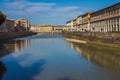 Historic center of Senigallia city and the river Misa Royalty Free Stock Photo