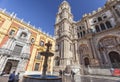 Historic center,street view, square,plaza del obispo,cathedral a