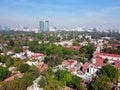 Historic center of Coyoacan in Mexico City, Mexico Royalty Free Stock Photo