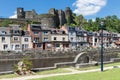 Historic centre La Roche-en-Ardenne in Belgian Ardennes with riv Royalty Free Stock Photo