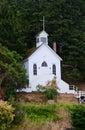 Historic Chapel, San Juan Island, USA Royalty Free Stock Photo