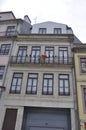 Porto, 22th July: Row of Houses from Historic Ribeira Center of Porto in Portugal Royalty Free Stock Photo