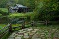 Historic charming Mabry Mill on the Blue Ridge Parkway in the meadows of Dan, Virginia Royalty Free Stock Photo