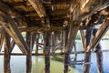 Historic Chinamans Bridge over the Goulburn River near Nagambie in Australia. Royalty Free Stock Photo