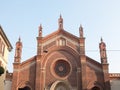 Historic Church with Decorative Rose Window