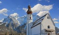 Historic church mittenwald and karwendel mountains