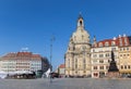 Historic church of our Lady on the Neumarkt square in Dresden Royalty Free Stock Photo