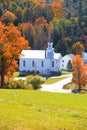 Historic church in West Barnet village in Vermont Royalty Free Stock Photo