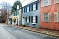 historic city of Annapolis on Maryland\'s Chesapeake Bay. Architecture of old houses Royalty Free Stock Photo