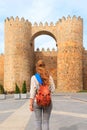 Historic city of Avila with its famous medieval town walls Royalty Free Stock Photo