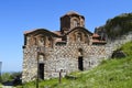 Historic city of Berat in Albania, an Unesco world heritage site with Orthodox Byzantine Holy trinity church Royalty Free Stock Photo