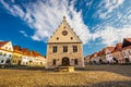 Historic city center of Bardejov with town hall.