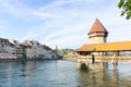 Historic city center of Lucerne. Swiss landmark - May 28, 2017 : Lucerne During the high season of Switzerland, so many tourists Royalty Free Stock Photo
