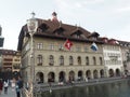 Historic city center of Lucerne. Swiss landmark - May 28, 2017 : Lucerne During the high season of Switzerland, so many tourists Royalty Free Stock Photo