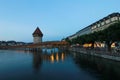 Historic city center of Lucerne. Swiss landmark - May 28, 2017 : Night Lucerne During the high season of Switzerland, so many Royalty Free Stock Photo