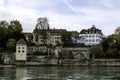 The historic city district of Basel on the Rhine in Switzerland