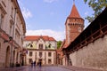 Old Town of Krakow, Poland, Medieval City Walls and Tower Royalty Free Stock Photo