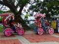 Street scene at historical center of Melaka, Malaysia