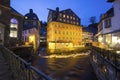 historic city monschau germany in the evening Royalty Free Stock Photo