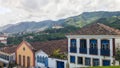 Historic city of Ouro Preto in Minas Gerais, Brazil, March 25, 2016, World heritage, View of the colonial mansions