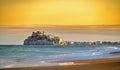 Panoramic view Peniscola with beach, Castellon - Spain