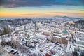 Historic city of Salzburg in winter, Austria Royalty Free Stock Photo