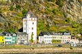 Historic city tower in Sankt Goarshausen, Germany