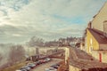 Historic  City wall promenade of Langres France Royalty Free Stock Photo