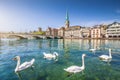 Historic city of Zurich with river Limmat, Switzerland Royalty Free Stock Photo