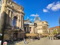 Historic and classic back entrance of the academy of fine arts in Dresden, Germany