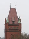 Historic clinker brick gate tower in LÃ¼beck Royalty Free Stock Photo