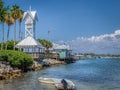 Historic clock tower Bradenton Beach pier on Anna Maria Island, Florida