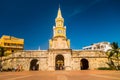 Historic clock tower gate and entrance to the old Royalty Free Stock Photo